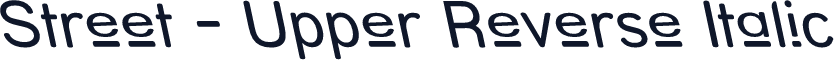 Street - Upper Reverse Italic