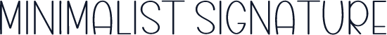 Minimalist Signature