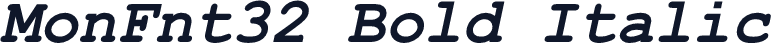 MonFnt32 Bold Italic