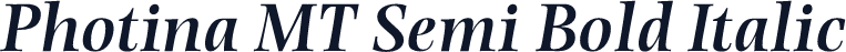 Photina MT Semi Bold Italic