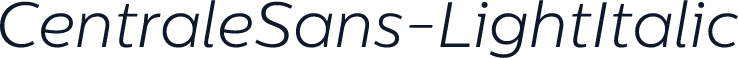 CentraleSans-LightItalic