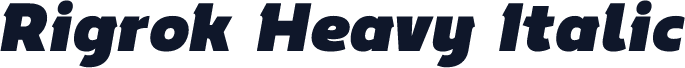 Rigrok Heavy Italic