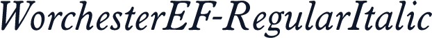 WorchesterEF-RegularItalic