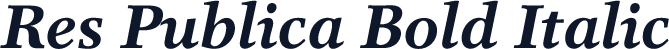 Res Publica Bold Italic