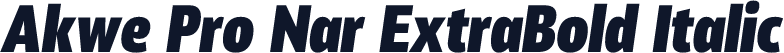 Akwe Pro Nar ExtraBold Italic
