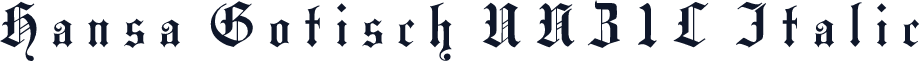 Hansa Gotisch UNZ1L Italic