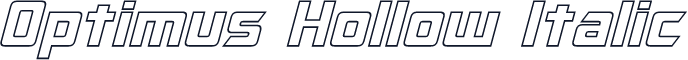 Optimus Hollow Italic