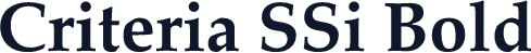 Criteria SSi Bold