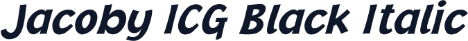 Jacoby ICG Black Italic