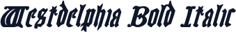 Westdelphia Bold Italic