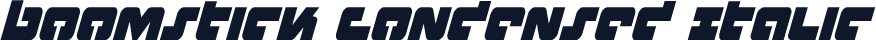 Boomstick Condensed Italic