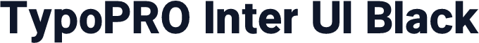 TypoPRO Inter UI Black
