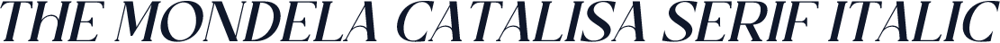 The Mondela Catalisa Serif Italic