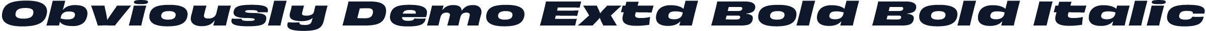 Obviously Demo Extd Bold Bold Italic