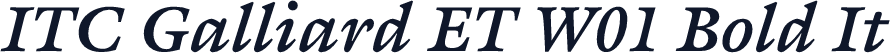 ITC Galliard ET W01 Bold It