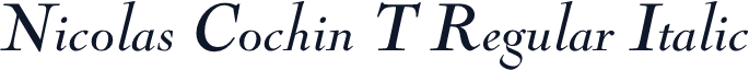 Nicolas Cochin T Regular Italic