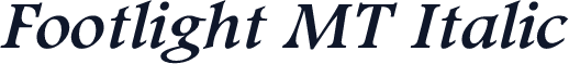 Footlight MT Italic