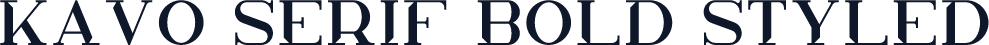 Kavo Serif Bold Styled