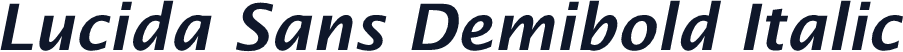 Lucida Sans Demibold Italic