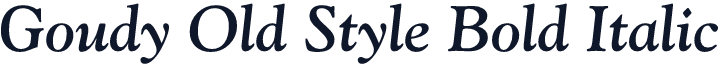 Goudy Old Style Bold Italic