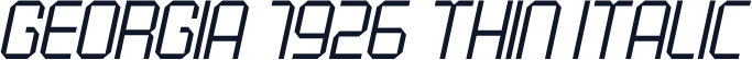 Georgia 1926 Thin Italic