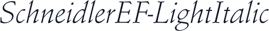 SchneidlerEF-LightItalic