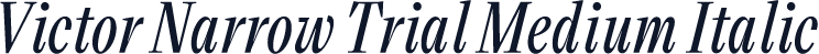 Victor Narrow Trial Medium Italic