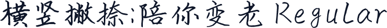 横竖撇捺：陪你变老 Regular