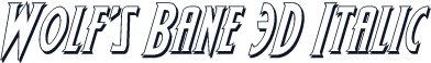 Wolf's Bane 3D Italic