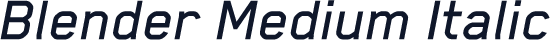 Blender Medium Italic