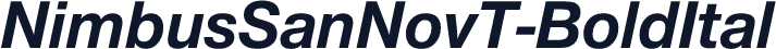 NimbusSanNovT-BoldItal