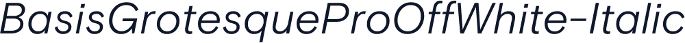 BasisGrotesqueProOffWhite-Italic