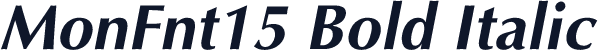 MonFnt15 Bold Italic