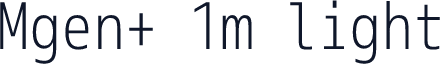 Mgen+ 1m light