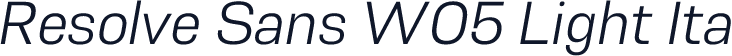 Resolve Sans W05 Light Ita