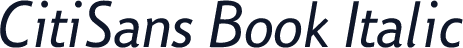 CitiSans Book Italic