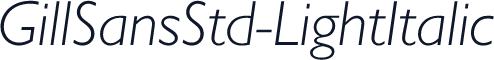 GillSansStd-LightItalic