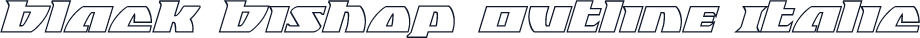 Black Bishop Outline Italic
