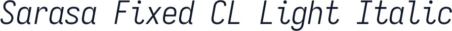 Sarasa Fixed CL Light Italic