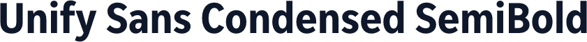 Unify Sans Condensed SemiBold