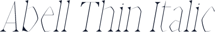 Abell Thin Italic