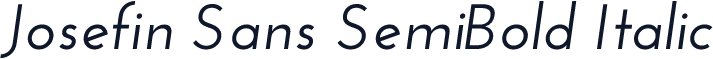 Josefin Sans SemiBold Italic