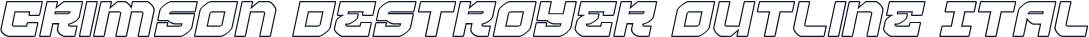 Crimson Destroyer Outline Ital