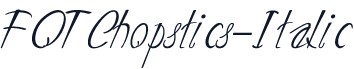 FOTChopstics-Italic