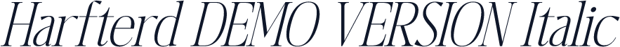 Harfterd DEMO VERSION Italic