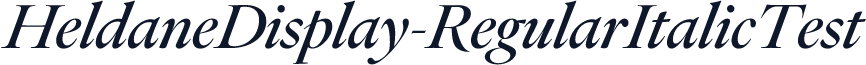 HeldaneDisplay-RegularItalicTest
