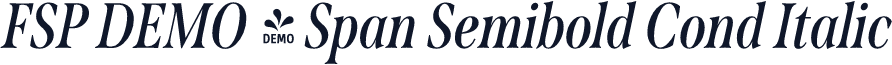 FSP DEMO - Span Semibold Cond Italic
