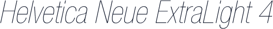 Helvetica Neue ExtraLight 4