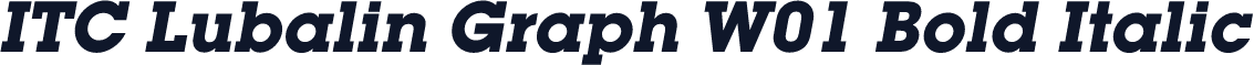 ITC Lubalin Graph W01 Bold Italic