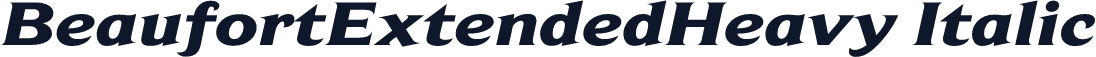 BeaufortExtendedHeavy Italic